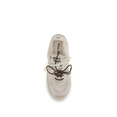 Miu Miu Beige Cotton Platform Sneakers - EU41/US11