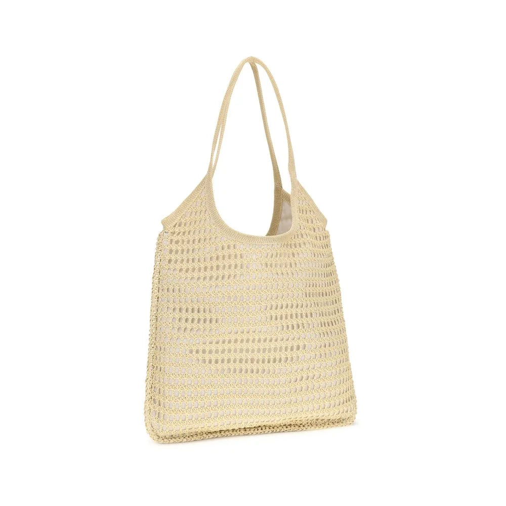 Miu Miu Beige Cotton Shoulder Bag