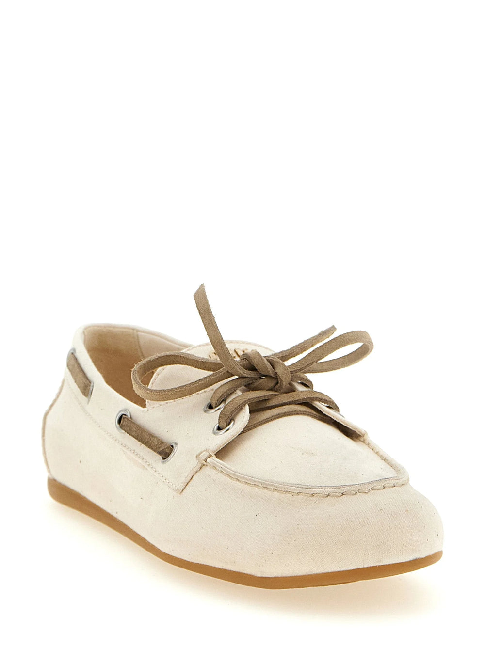 Miu Miu Beige Cotton Slip-On Loafers - EU40/US10