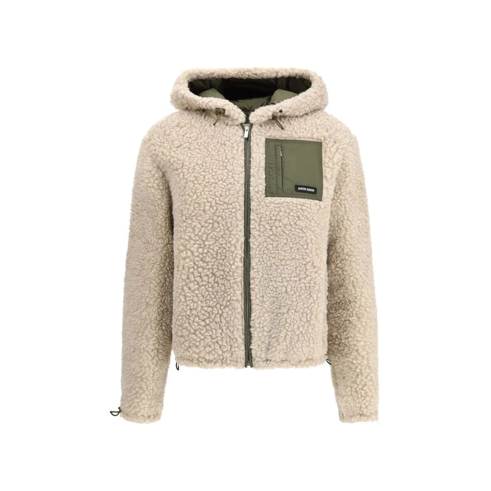 Miu Miu Beige Fleece Wool Full-Length Jacket - IT40 | M