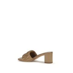 Miu Miu Beige Lamb Ovis Aries Aries Platform Sandals - EU37.5/US7.5