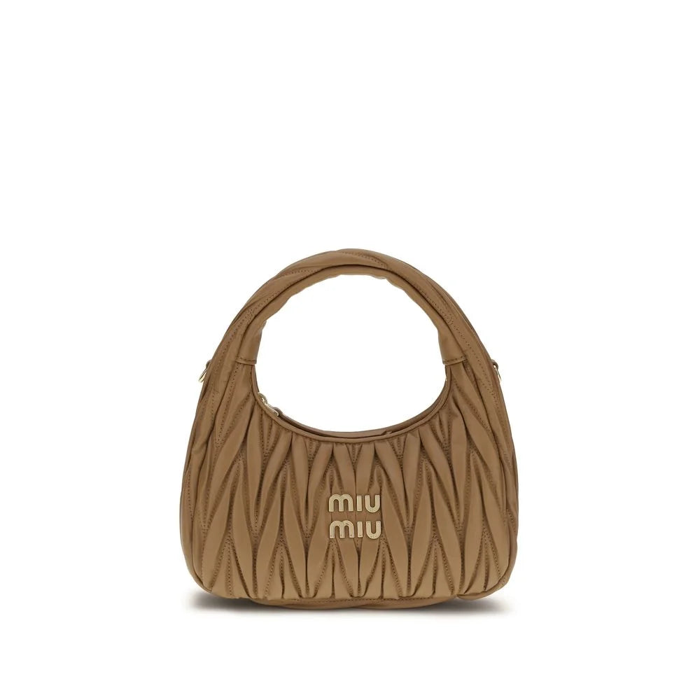 Miu Miu Beige Lamb Ovis Aries Aries Shoulder Bag