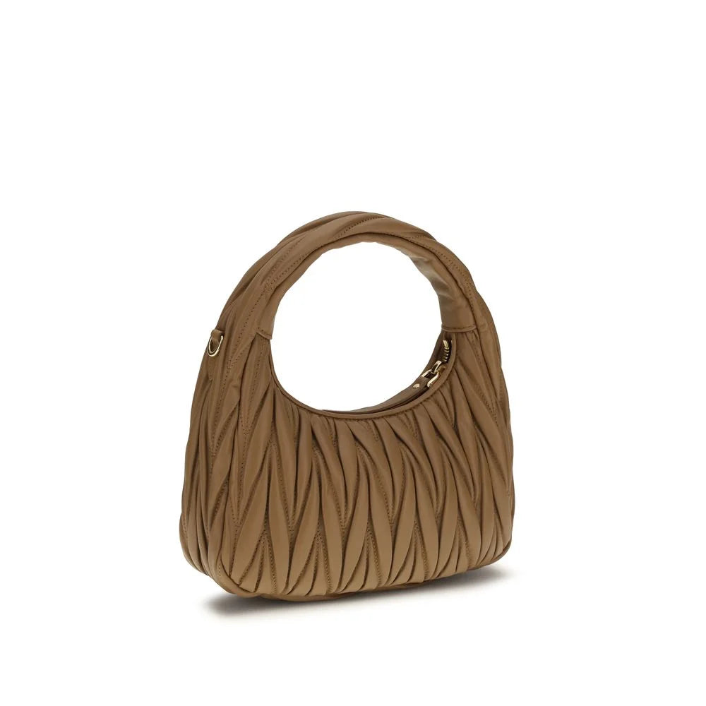Miu Miu Beige Lamb Ovis Aries Aries Shoulder Bag