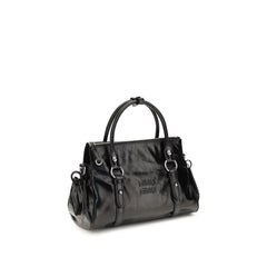 Miu Miu Black Calf Leather Bos Taurus Handbag