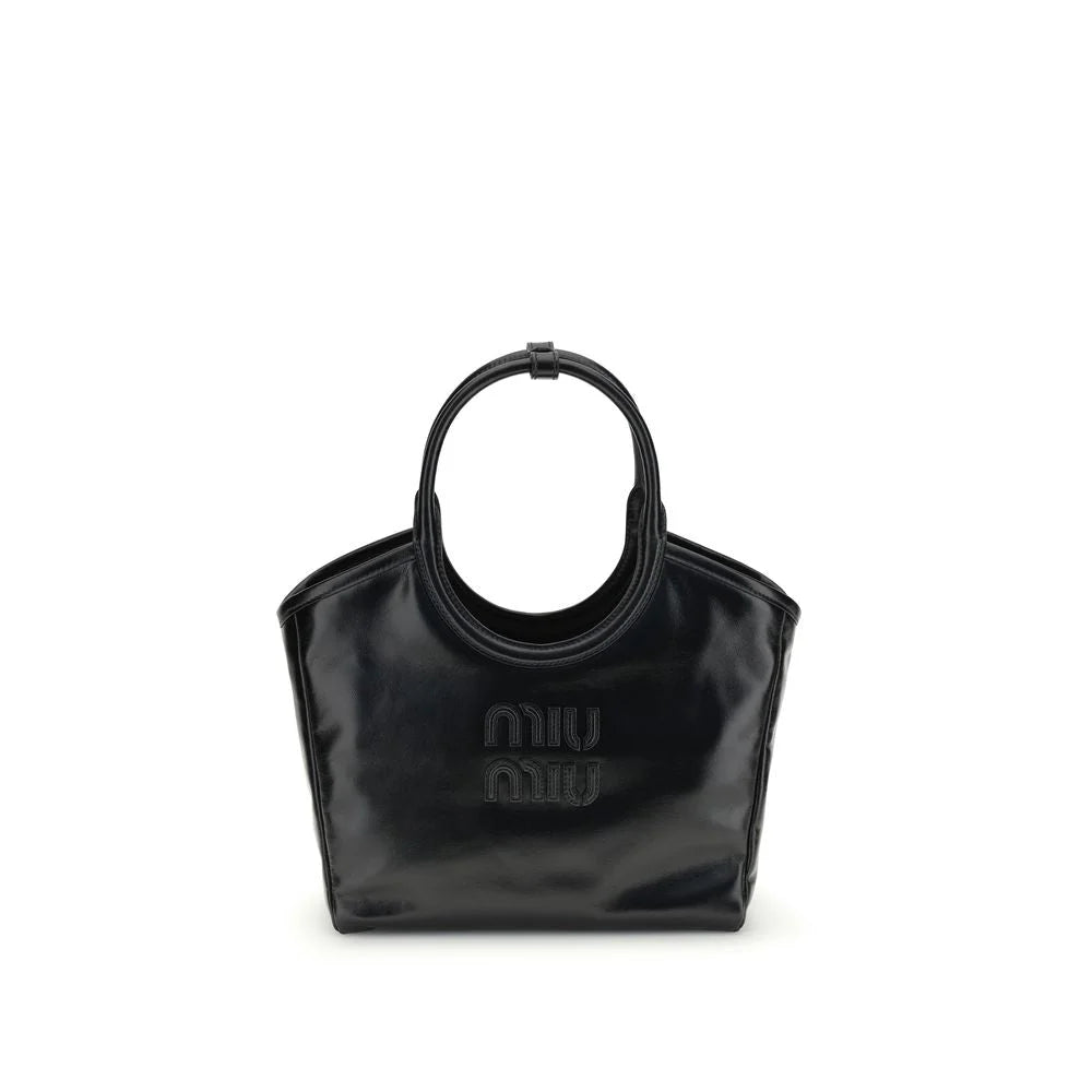 Miu Miu Black Calf Leather Bos Taurus Handbag