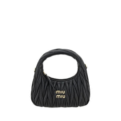 Miu Miu Black Calf Leather Bos Taurus Handbag