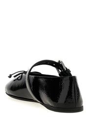 Miu Miu Black Calfskin Ballet Flats