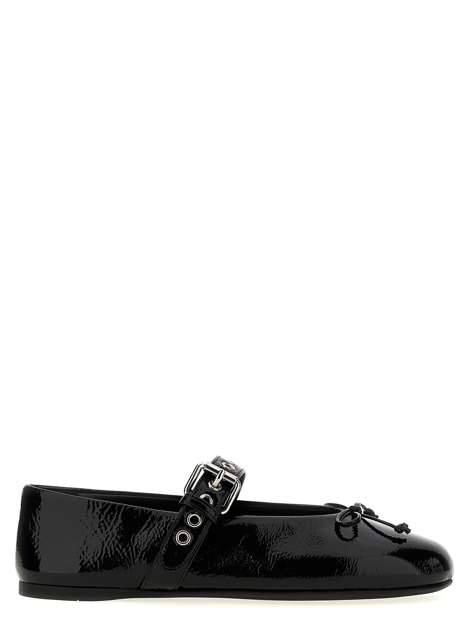 Miu Miu Black Calfskin Ballet Flats