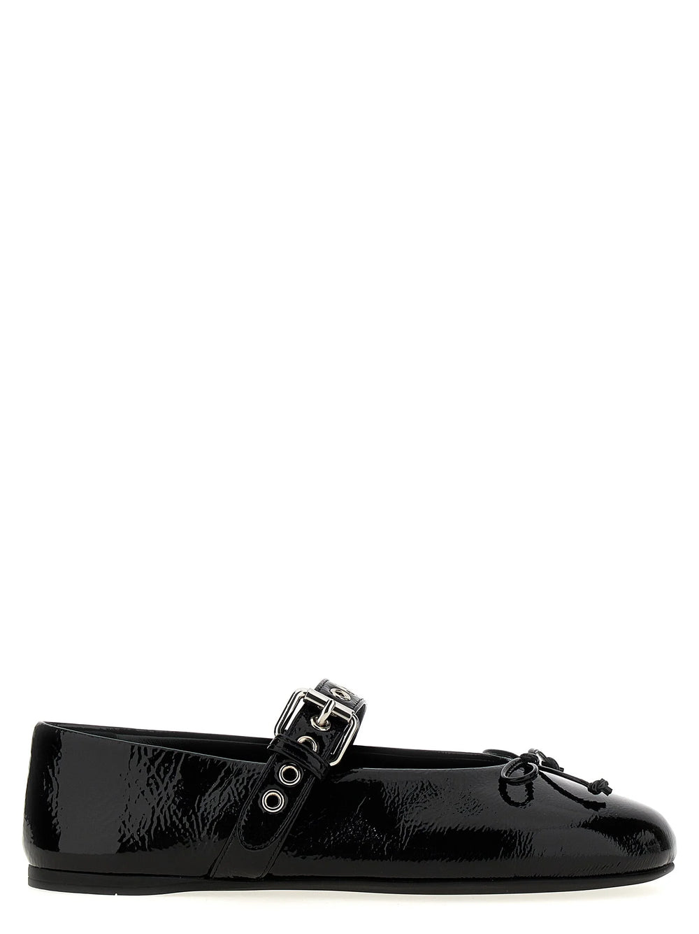 Miu Miu Black Calfskin Ballet Flats