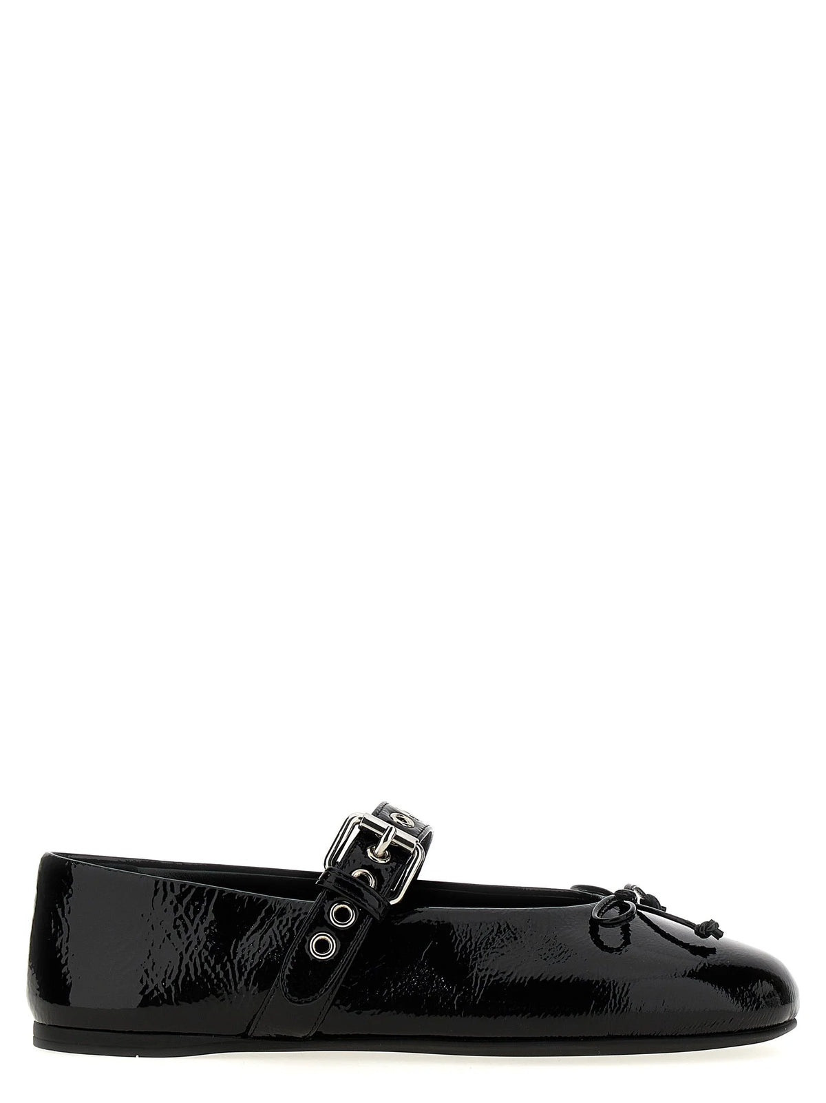 Miu Miu Black Calfskin Ballet Flats