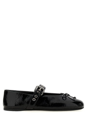 Miu Miu Black Calfskin Ballet Flats