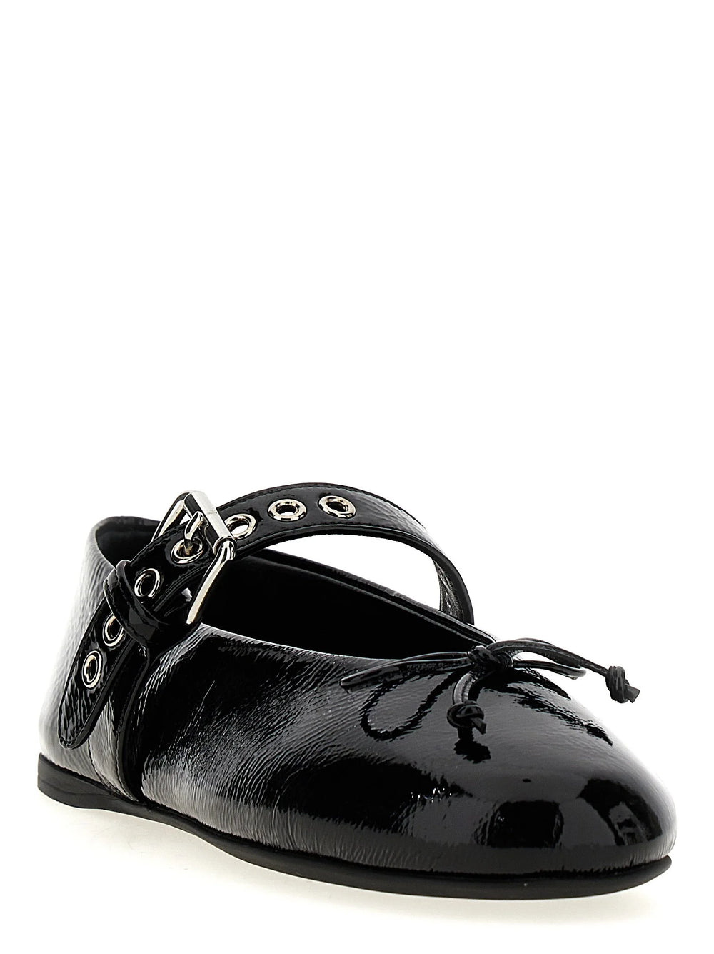 Miu Miu Black Calfskin Ballet Flats