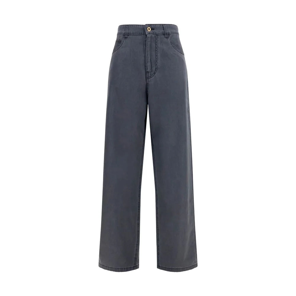 Miu Miu Black Cotton Straight-Leg Jeans