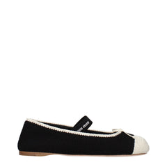 Miu Miu Black Fabric Ballet Flats - EU37.5/US7.5