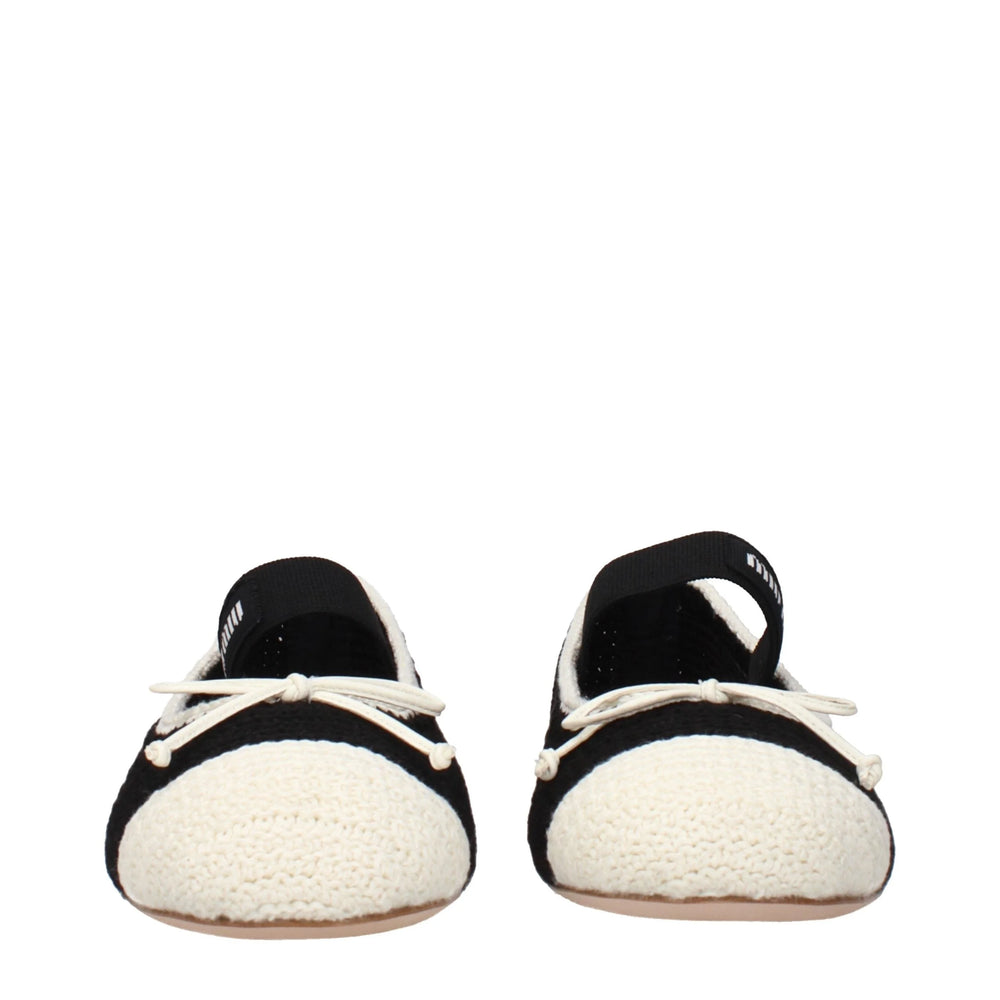 Miu Miu Black Fabric Ballet Flats - EU37.5/US7.5