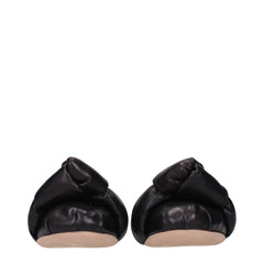 Miu Miu Black Leather Ballet Flats