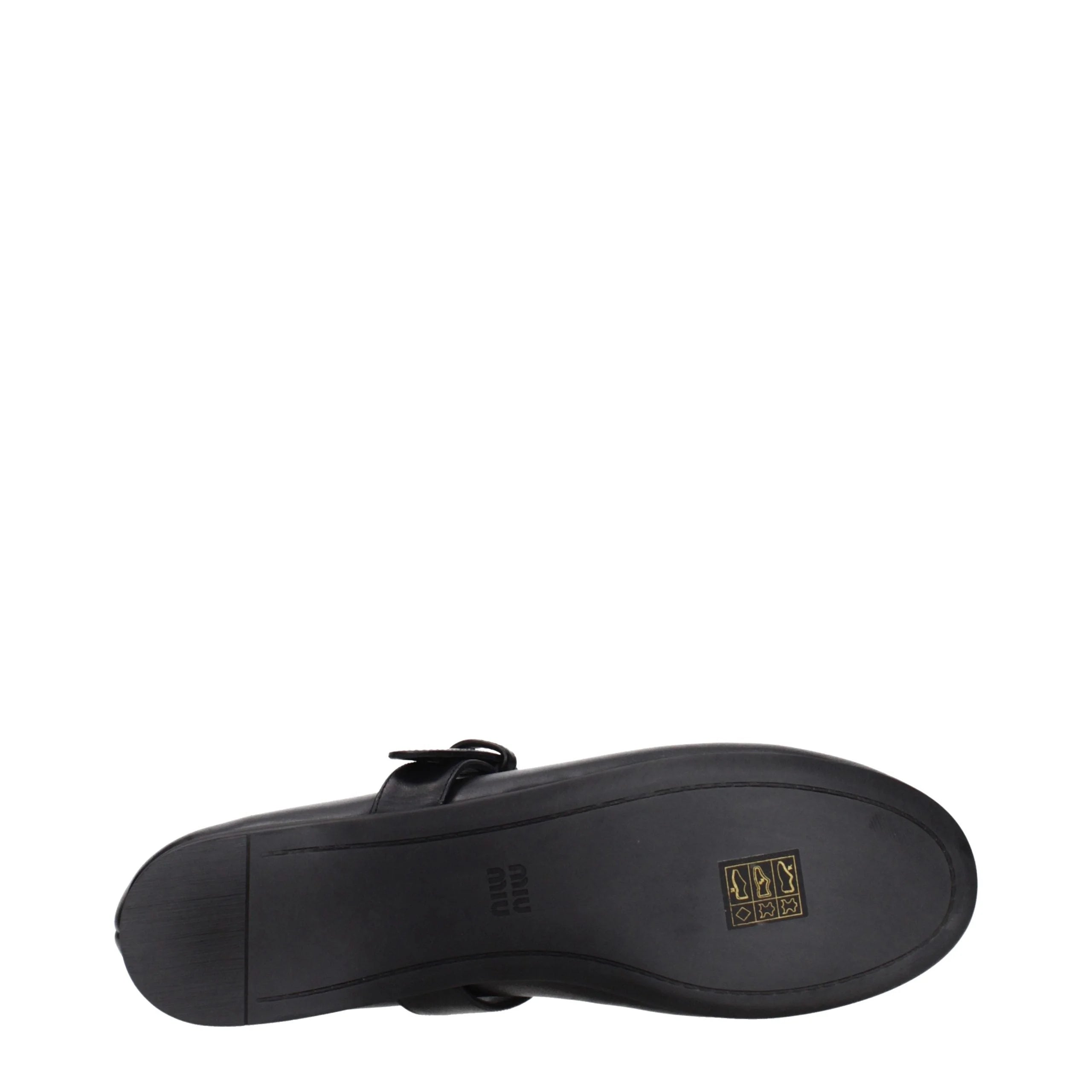 Miu Miu Black Leather Ballet Flats - EU38/US8