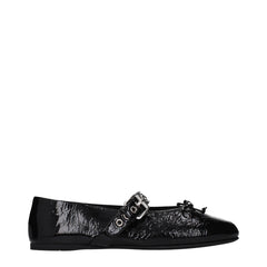 Miu Miu Black Leather Ballet Flats - EU39/US9