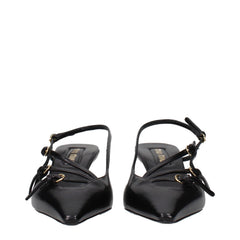 Miu Miu Black Leather High Heel Pumps - EU40/US10