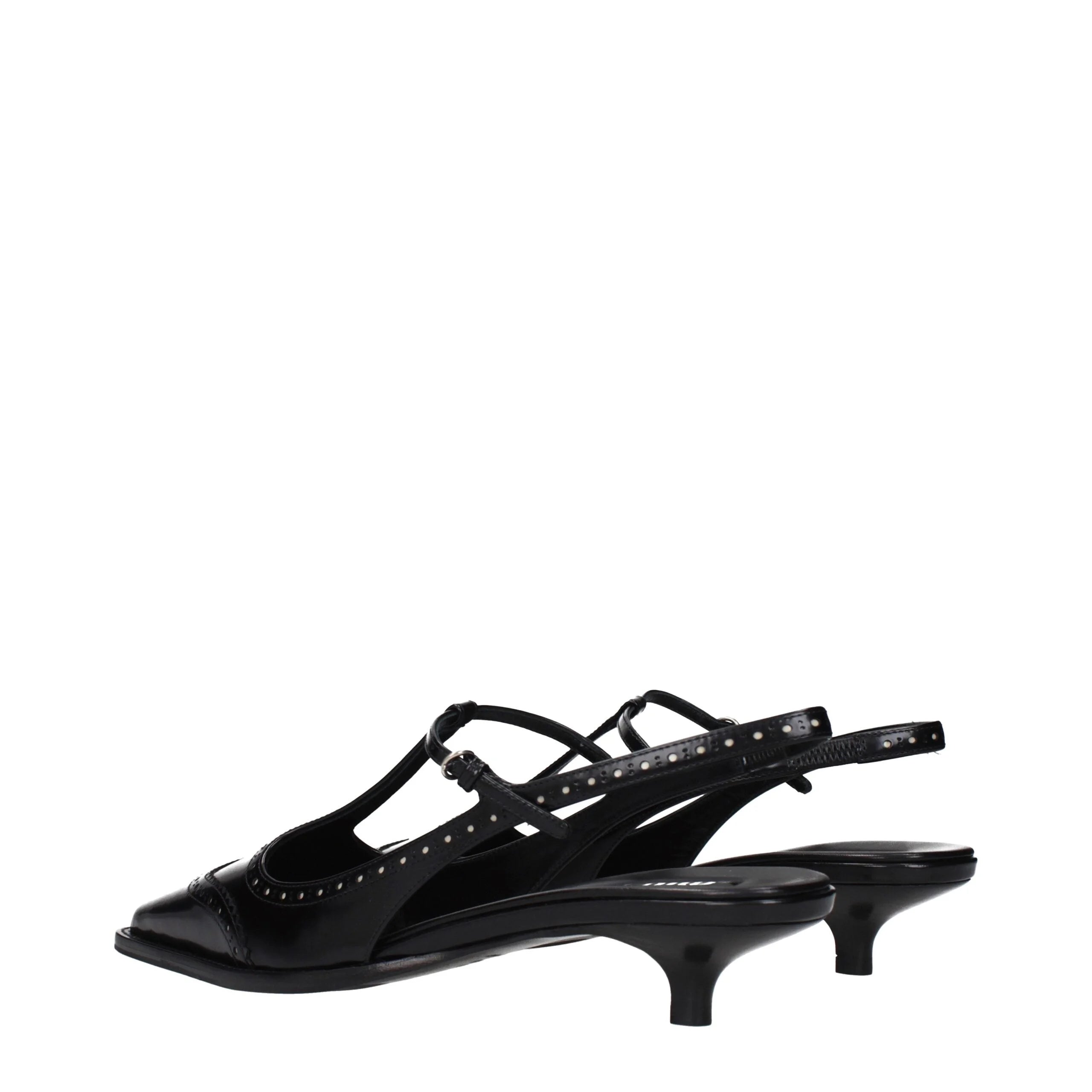 Miu Miu Black Leather Mid Heel Pumps - EU41/US11