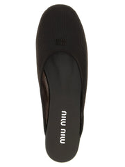 Miu Miu Black Recycled Polyester Flats - EU36/US6