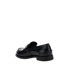 Miu Miu Black Rubber Slip-On Loafers
