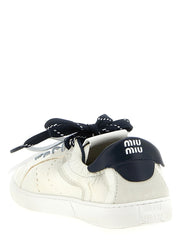 Miu Miu Blue Calfskin Sneakers - EU35.5/US5.5