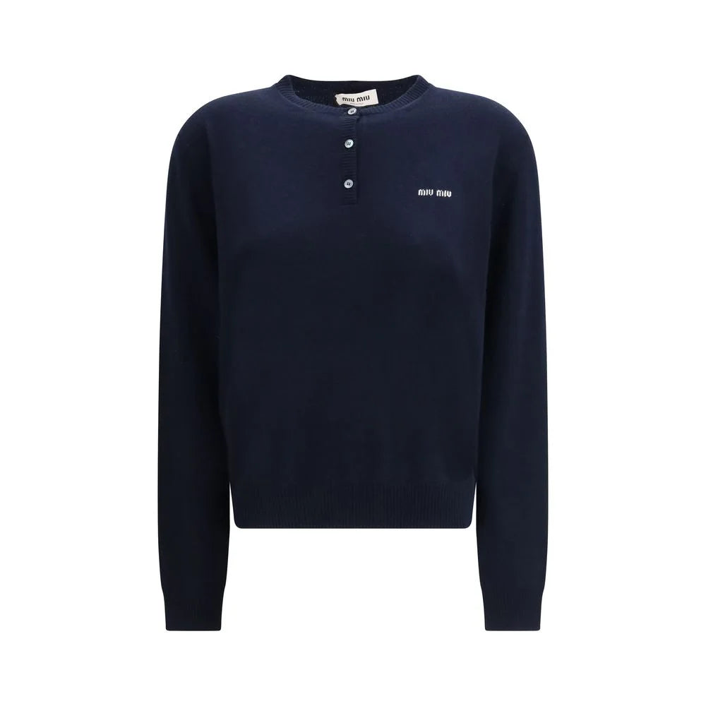 Miu Miu Blue Cashmere Sweatshirt - IT38 | S