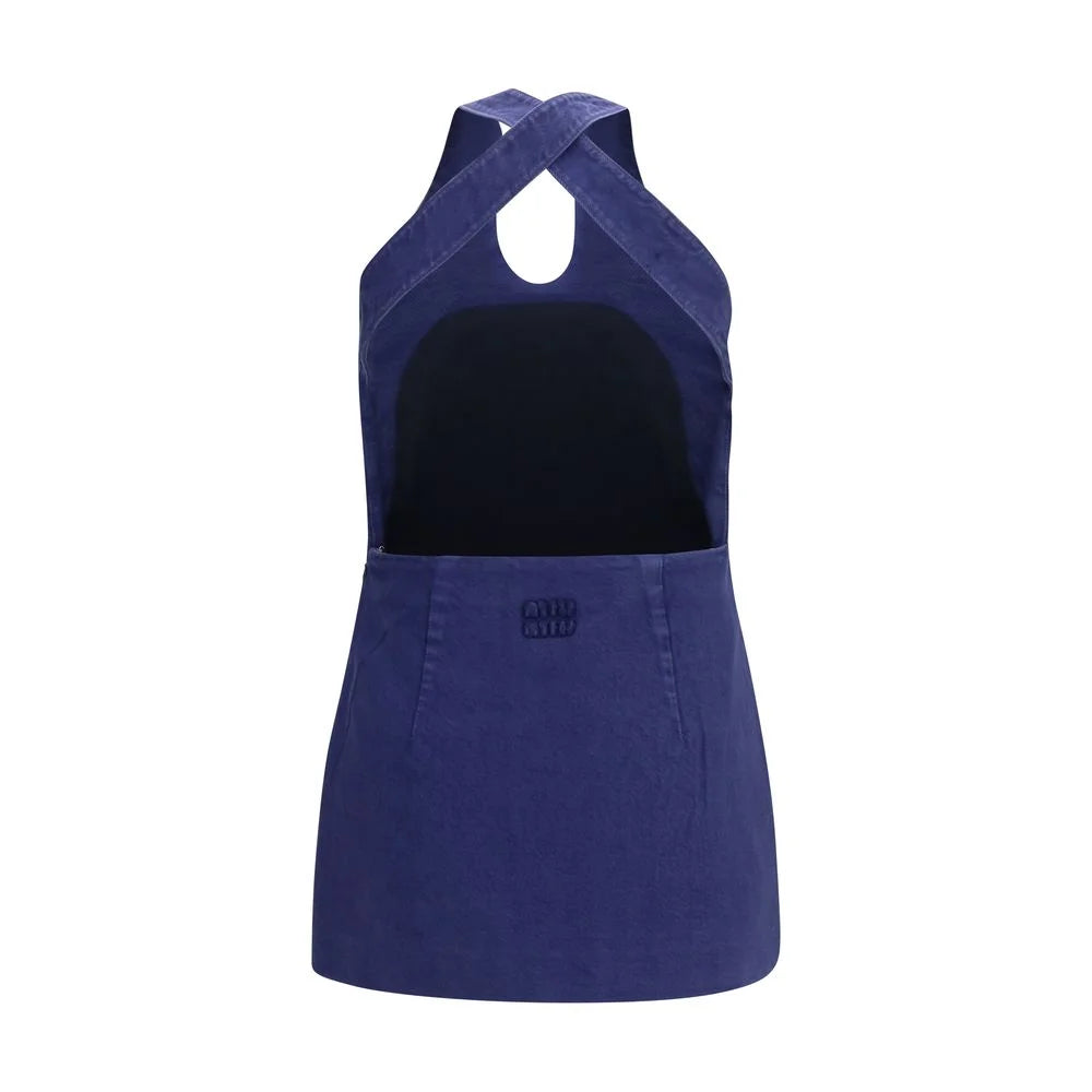 Miu Miu Blue Cotton Casual Dress - IT40 | M