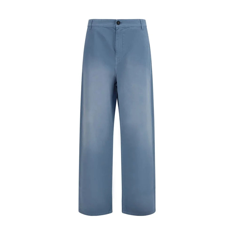 Miu Miu Blue Cotton Casual Pants - IT40 | M