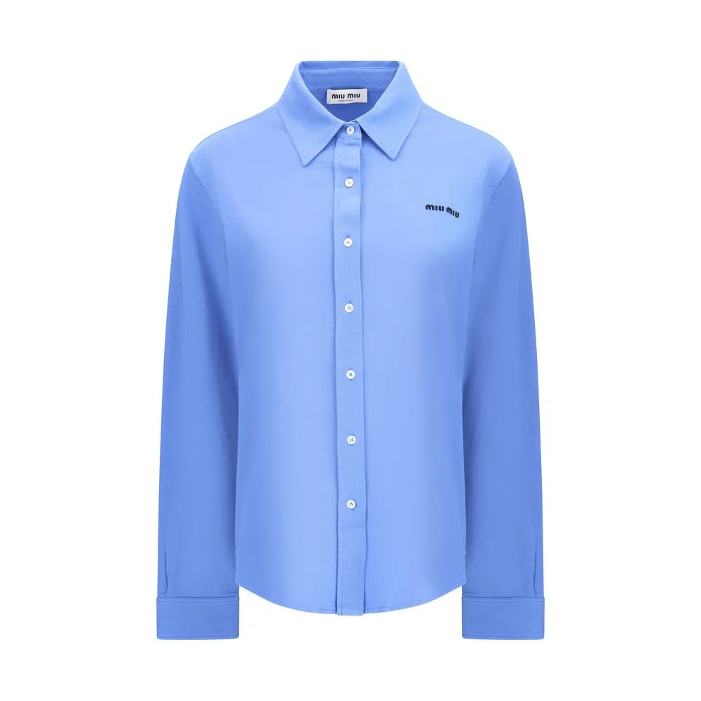 Miu Miu Blue Cotton Dress Shirt - IT38 | S