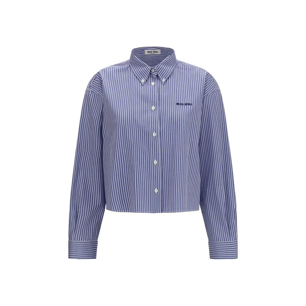 Miu Miu Blue Cotton Dress Shirt - IT40 | M
