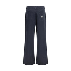 Miu Miu Blue Cotton Flared Jeans - 26