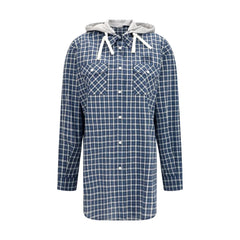 Miu Miu Blue Cotton Pattern Shirt - IT38 | S