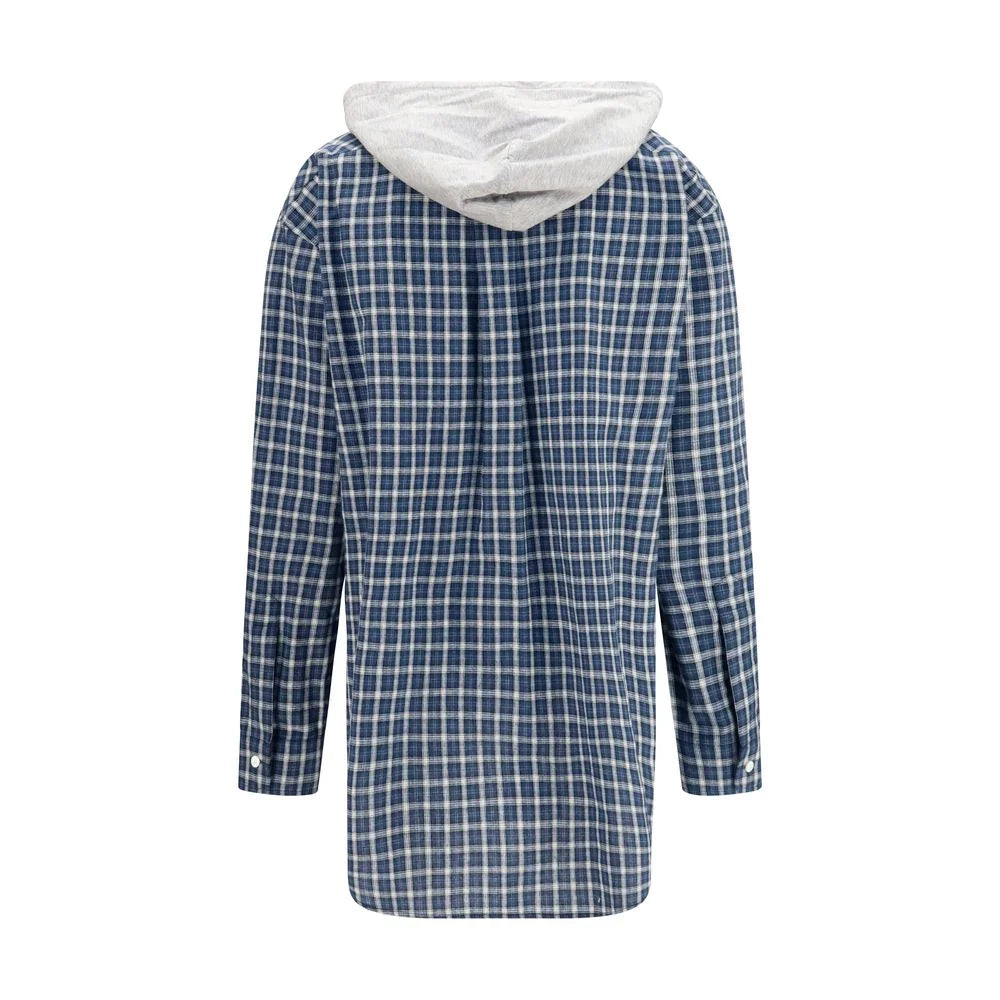 Miu Miu Blue Cotton Pattern Shirt - IT38 | S