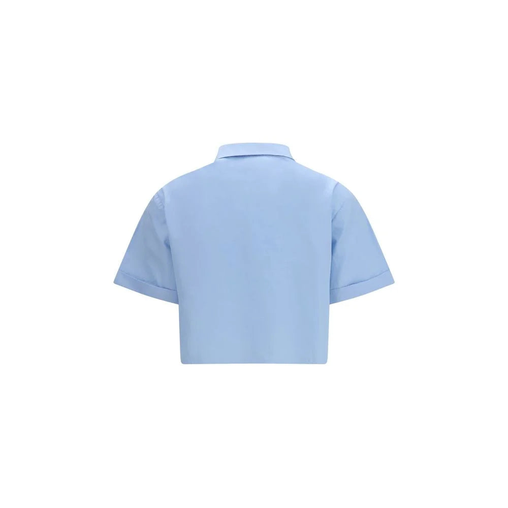 Miu Miu Blue Cotton Shortsleeve Shirt - IT42 | L