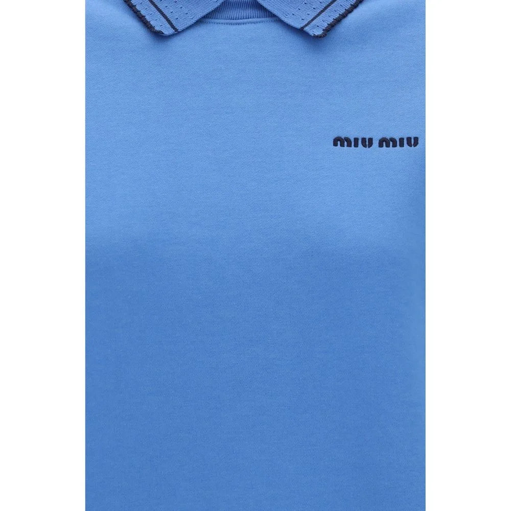 Miu Miu Blue Cotton Sweatshirt - XS