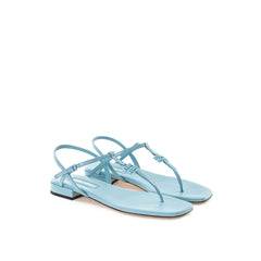 Miu Miu Blue Patent Leather Flip-Flop Sandal - EU36/US6 - Sandals
