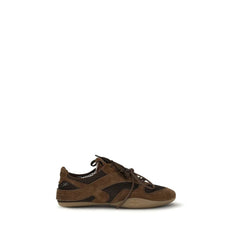 Miu Miu Brown Calf Leather Bos Taurus Athletic Sneakers - EU37/US7