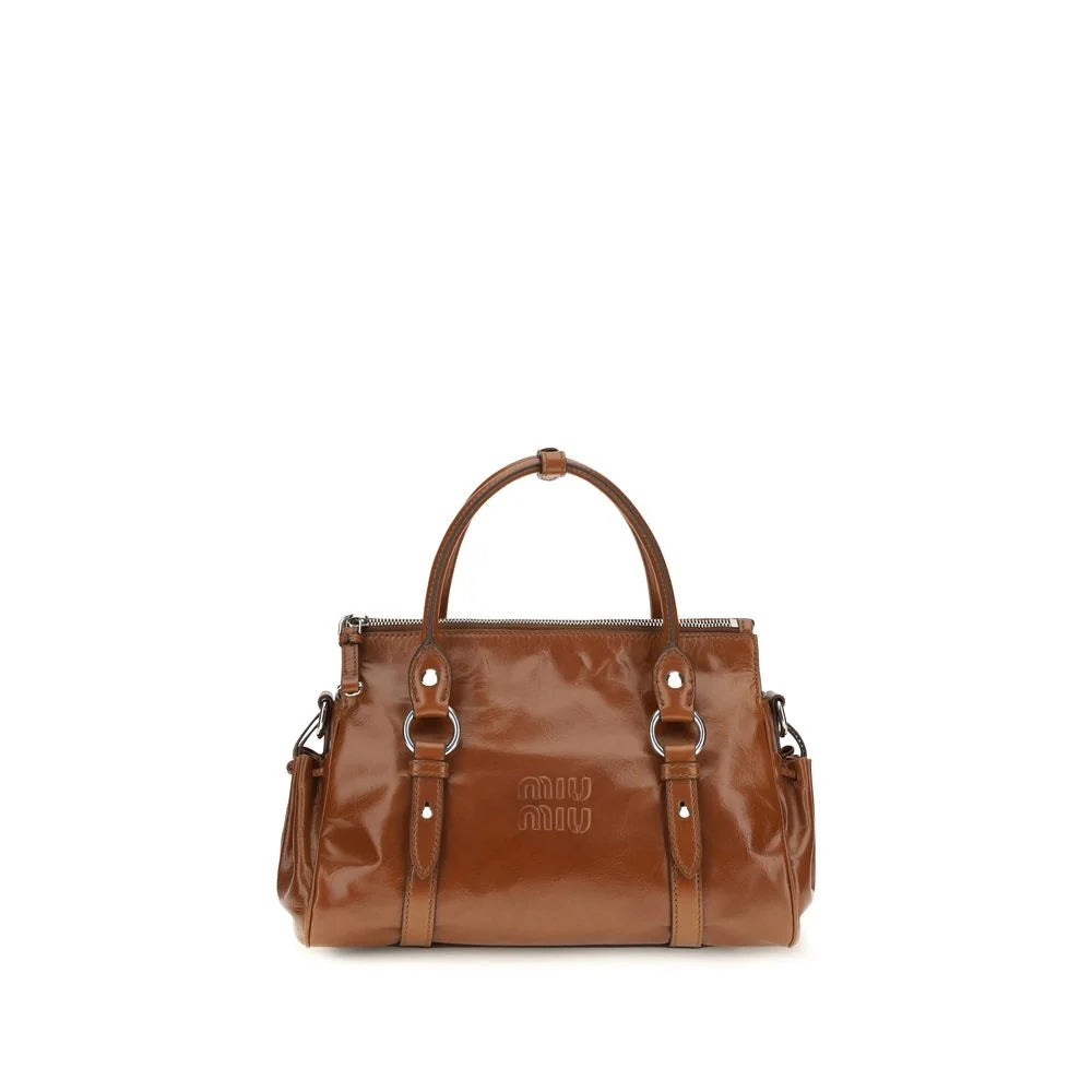 Miu Miu Brown Calf Leather Bos Taurus Handbag