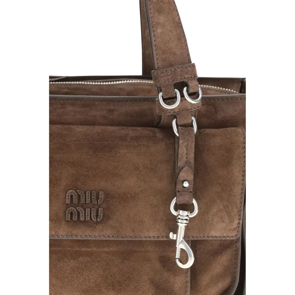 Miu Miu Brown Calf Leather Bos Taurus Shoulder Bag