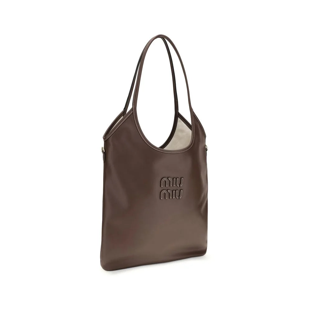Miu Miu Brown Calf Leather Bos Taurus Shoulder Bag