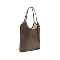 Miu Miu Brown Calf Leather Bos Taurus Shoulder Bag