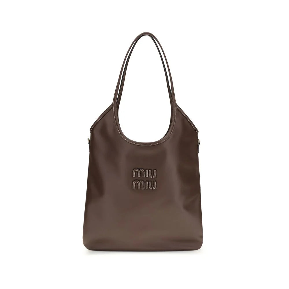 Miu Miu Brown Calf Leather Bos Taurus Shoulder Bag