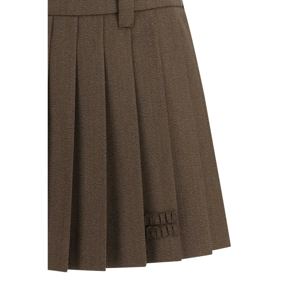 Miu Miu Brown Cotton Mini Skirt - IT38 | S