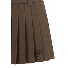 Miu Miu Brown Cotton Mini Skirt - IT38 | S