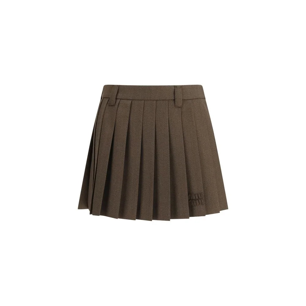 Miu Miu Brown Cotton Mini Skirt - IT38 | S