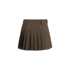 Miu Miu Brown Cotton Mini Skirt - IT38 | S