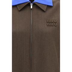Miu Miu Brown Fleece Wool Bomber - IT38 | S
