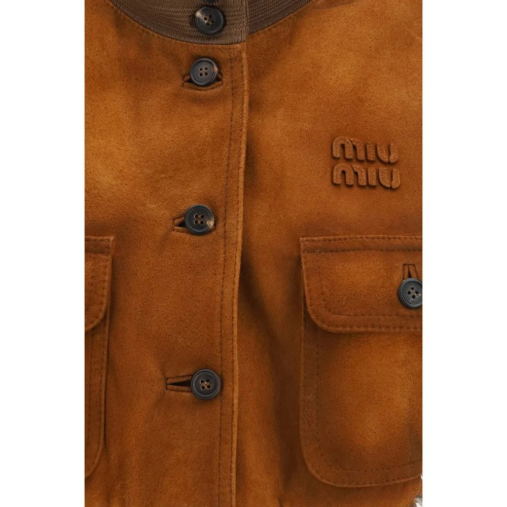 Miu Miu Brown Lamb Leather Clothing - IT40 | M